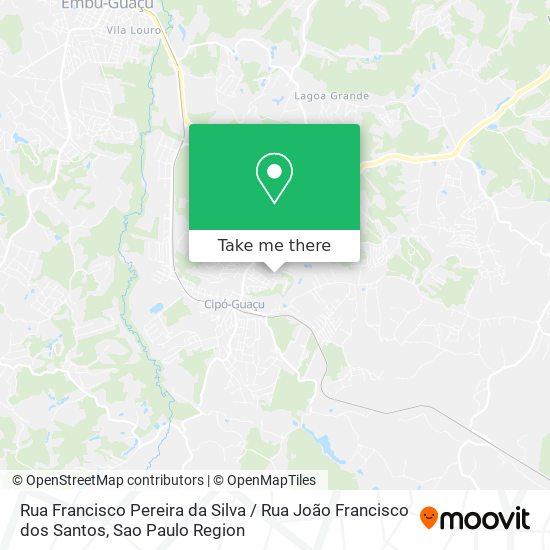 Mapa Rua Francisco Pereira da Silva / Rua João Francisco dos Santos