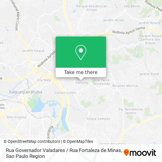 Rua Governador Valadares / Rua Fortaleza de Minas map