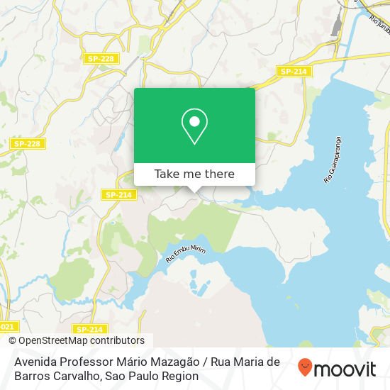 Mapa Avenida Professor Mário Mazagão / Rua Maria de Barros Carvalho
