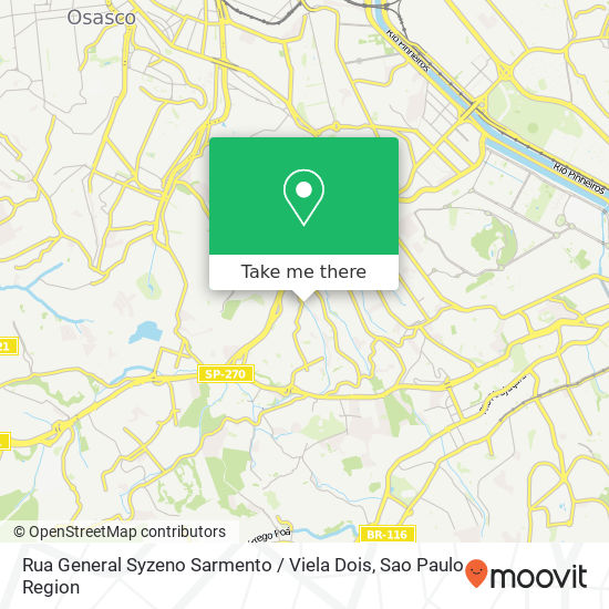 Rua General Syzeno Sarmento / Viela Dois map