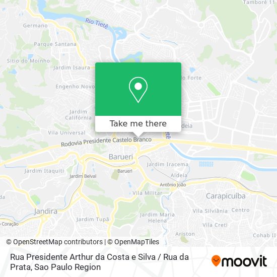 Rua Presidente Arthur da Costa e Silva / Rua da Prata map