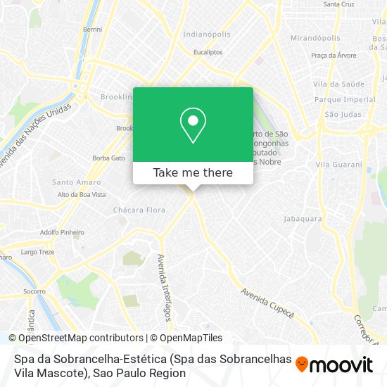 Mapa Spa da Sobrancelha-Estética (Spa das Sobrancelhas Vila Mascote)