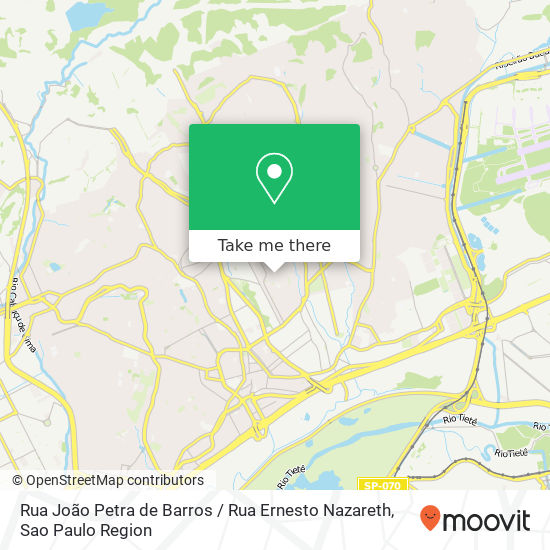 Mapa Rua João Petra de Barros / Rua Ernesto Nazareth
