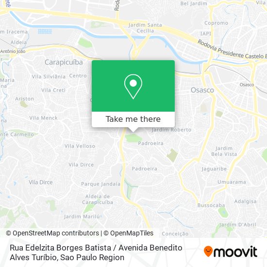 Rua Edelzita Borges Batista / Avenida Benedito Alves Turíbio map