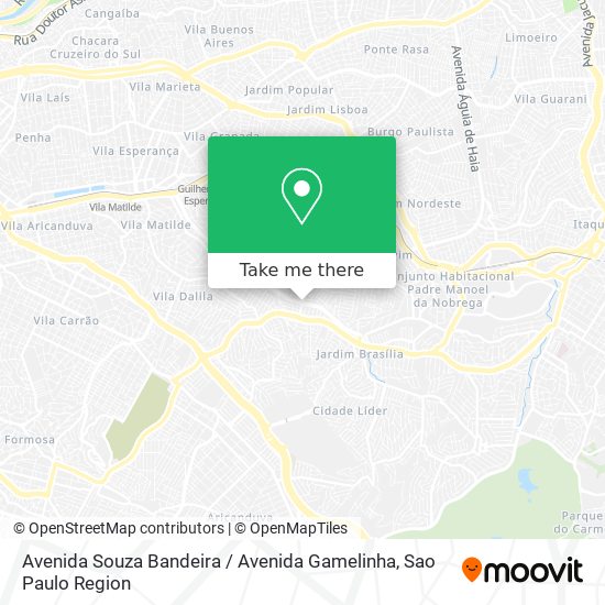 Mapa Avenida Souza Bandeira / Avenida Gamelinha