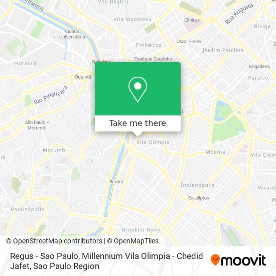 Regus - Sao Paulo, Millennium Vila Olimpia - Chedid Jafet map