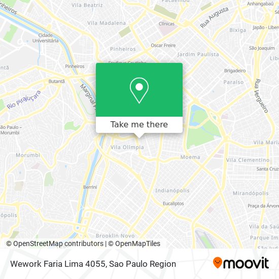 Wework Faria Lima 4055 map