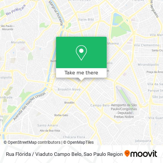 Rua Flórida / Viaduto Campo Belo map