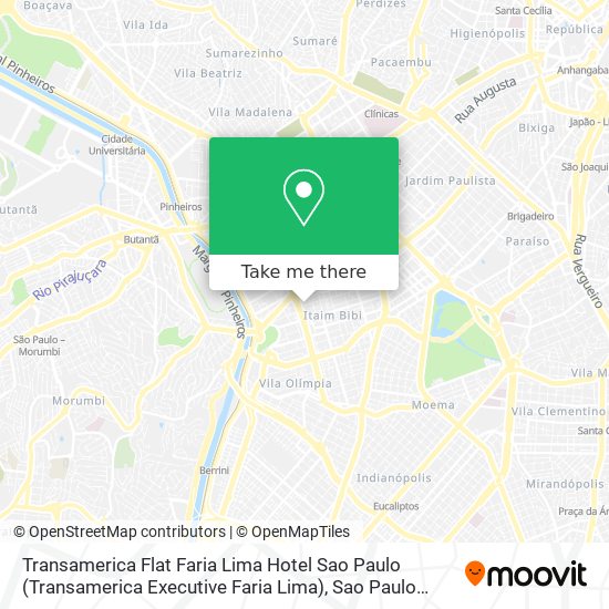 Transamerica Flat Faria Lima Hotel Sao Paulo (Transamerica Executive Faria Lima) map