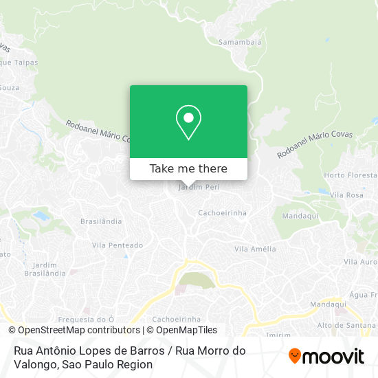 Mapa Rua Antônio Lopes de Barros / Rua Morro do Valongo