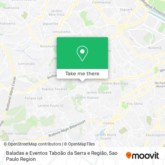 Baladas e Eventos Taboão da Serra e Região map