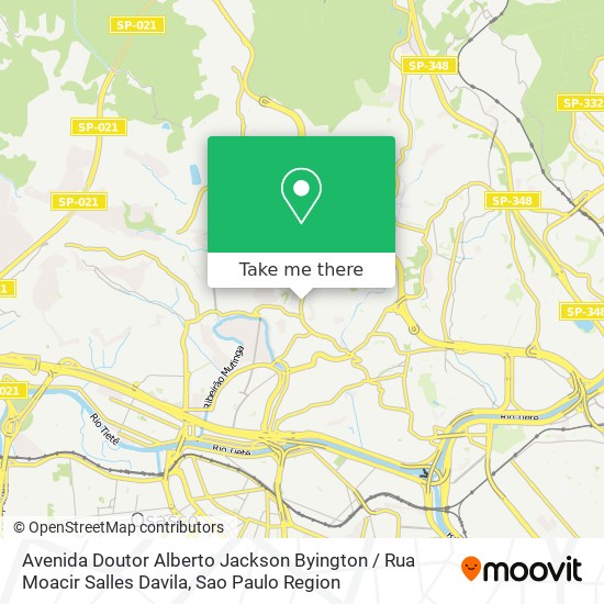 Mapa Avenida Doutor Alberto Jackson Byington / Rua Moacir Salles Davila