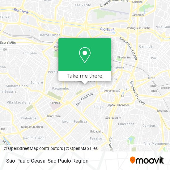 São Paulo Ceasa map