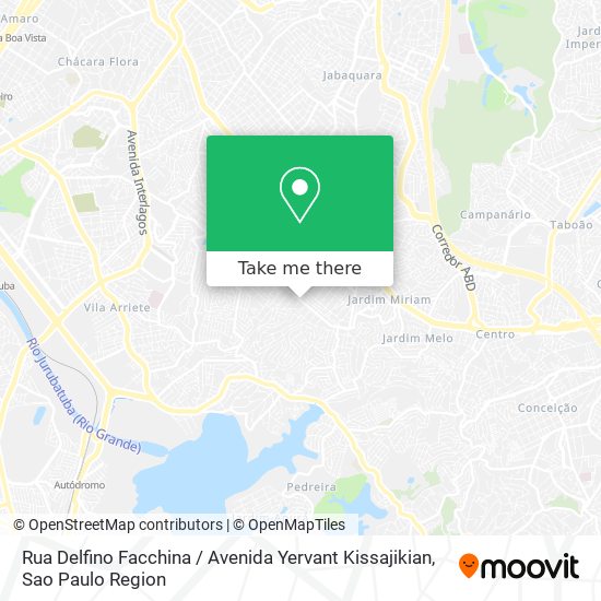 Mapa Rua Delfino Facchina / Avenida Yervant Kissajikian