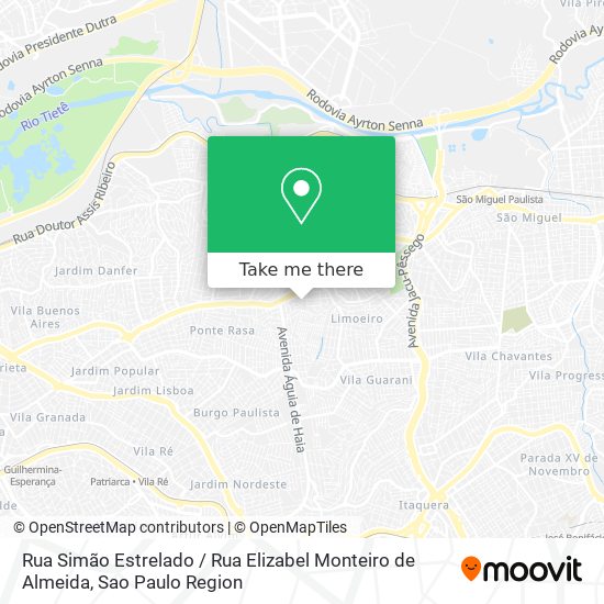 Rua Simão Estrelado / Rua Elizabel Monteiro de Almeida map