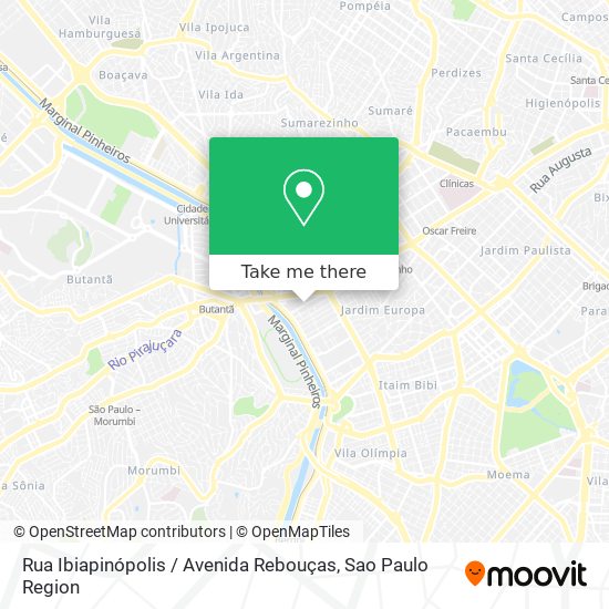 Mapa Rua Ibiapinópolis / Avenida Rebouças