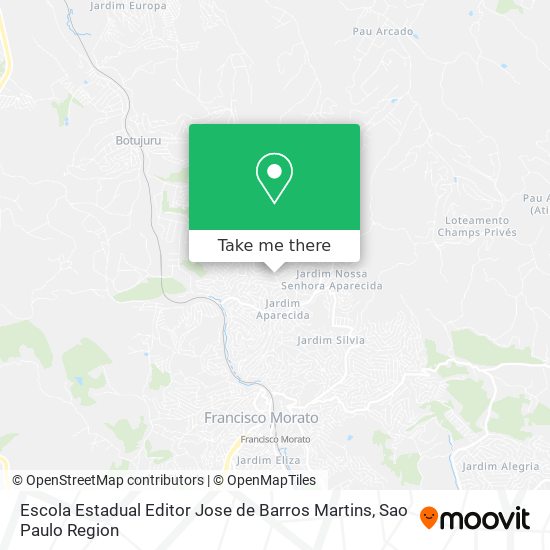 Mapa Escola Estadual Editor Jose de Barros Martins