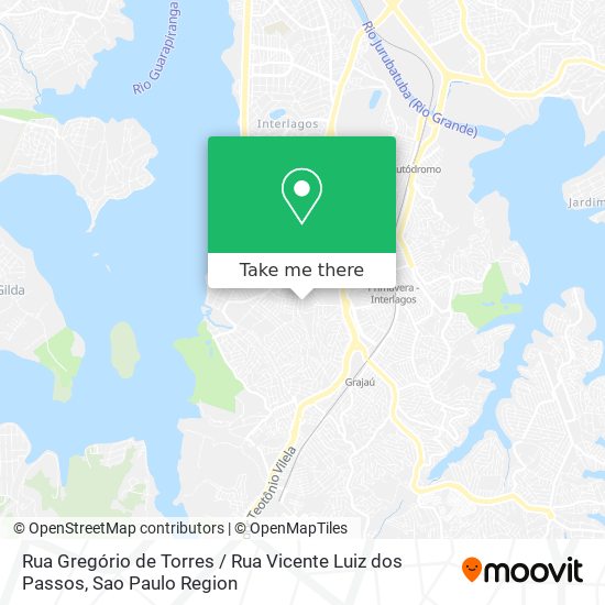 Mapa Rua Gregório de Torres / Rua Vicente Luiz dos Passos