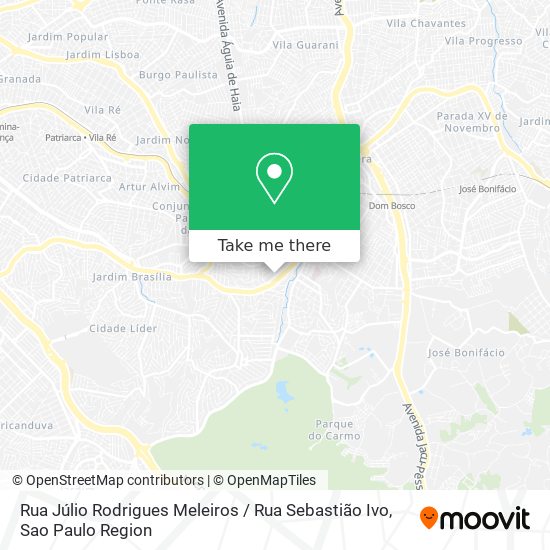 Mapa Rua Júlio Rodrigues Meleiros / Rua Sebastião Ivo