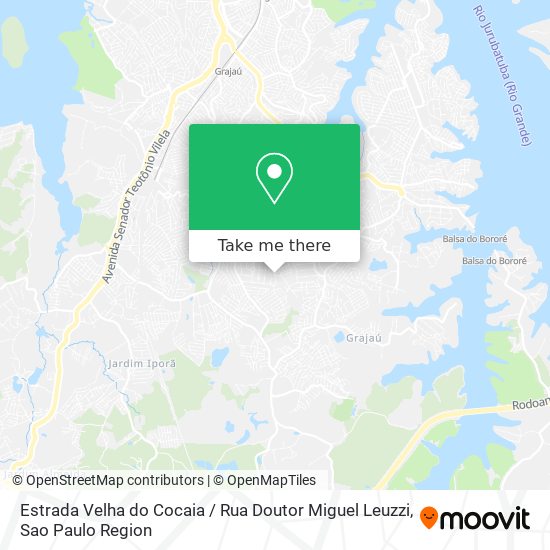 Mapa Estrada Velha do Cocaia / Rua Doutor Miguel Leuzzi