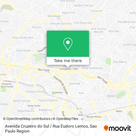 Avenida Cruzeiro do Sul / Rua Eudoro Lemos map