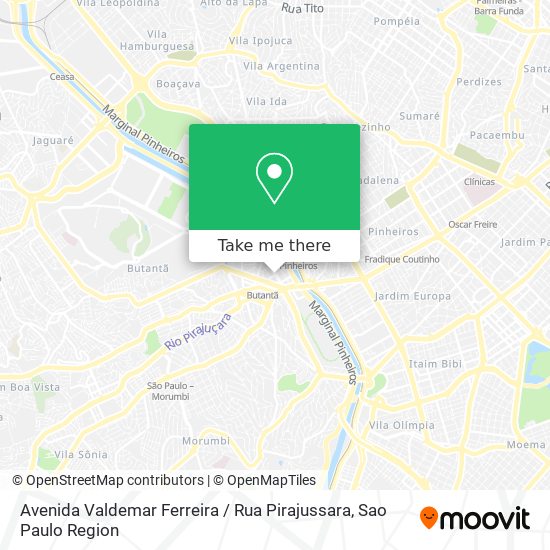 Mapa Avenida Valdemar Ferreira / Rua Pirajussara