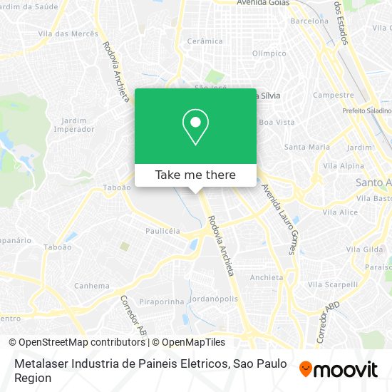 Metalaser Industria de Paineis Eletricos map