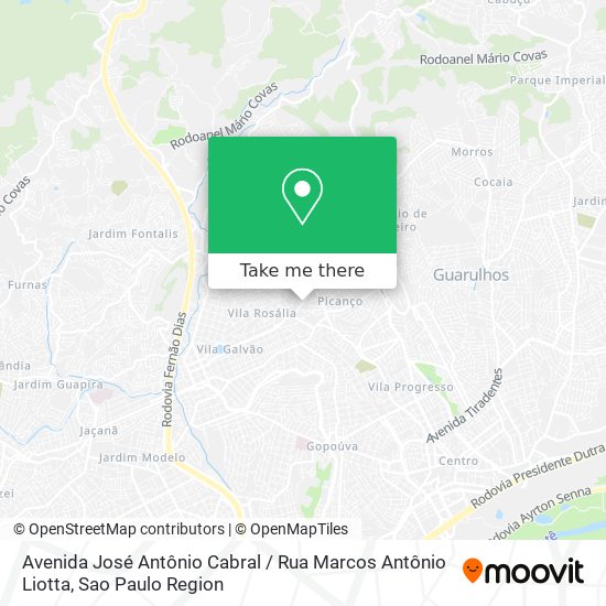 Avenida José Antônio Cabral / Rua Marcos Antônio Liotta map