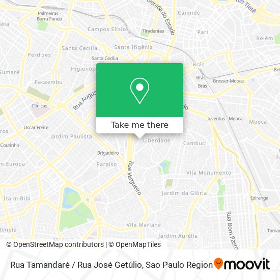 Mapa Rua Tamandaré / Rua José Getúlio