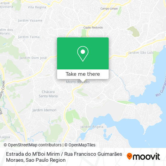 Mapa Estrada do M'Boi Mirim / Rua Francisco Guimarães Moraes