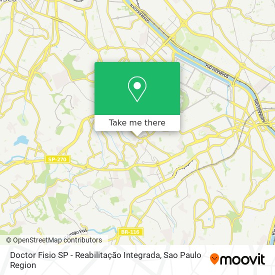 Mapa Doctor Fisio SP - Reabilitação Integrada