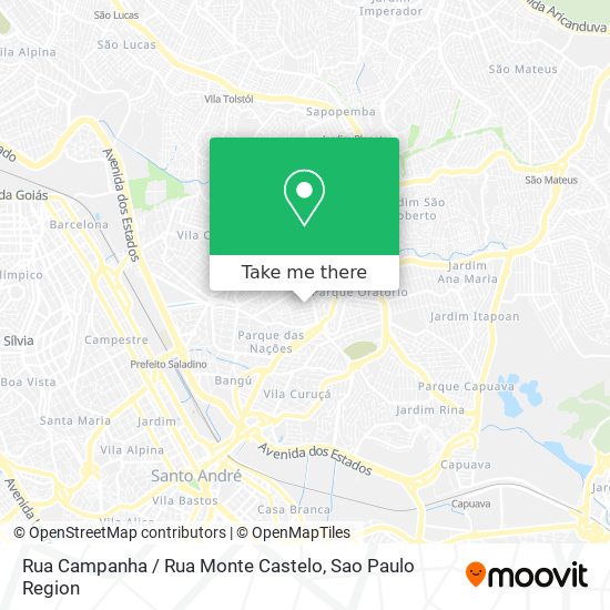 Mapa Rua Campanha / Rua Monte Castelo