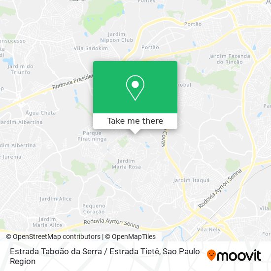 Estrada Taboão da Serra / Estrada Tietê map