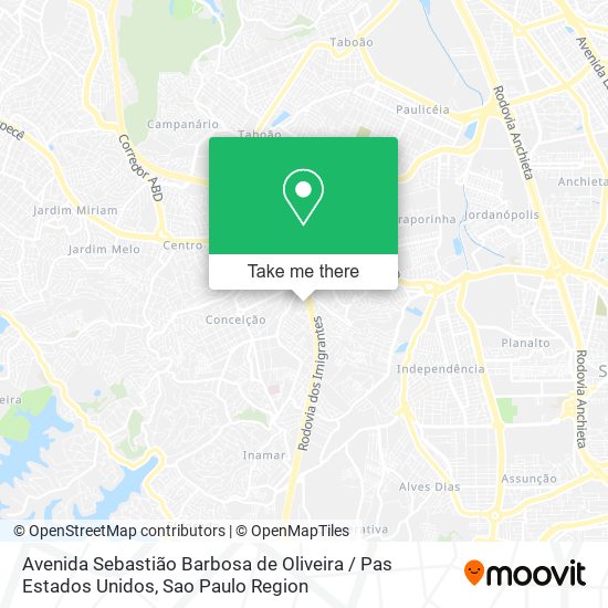 Avenida Sebastião Barbosa de Oliveira / Pas Estados Unidos map