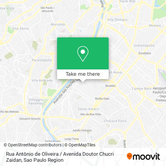 Rua Antônio de Oliveira / Avenida Doutor Chucri Zaidan map
