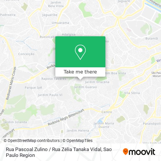 Mapa Rua Pascoal Zulino / Rua Zélia Tanaka Vidal