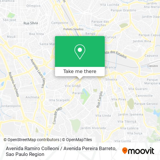 Mapa Avenida Ramiro Colleoni / Avenida Pereira Barreto