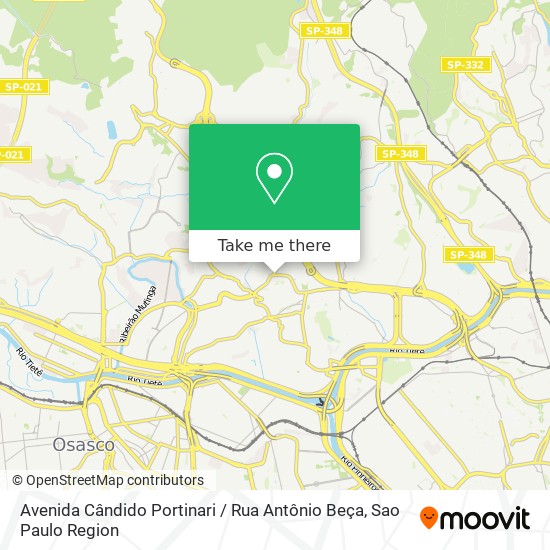 Mapa Avenida Cândido Portinari / Rua Antônio Beça
