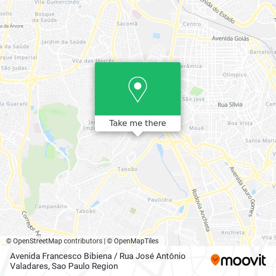 Mapa Avenida Francesco Bibiena / Rua José Antônio Valadares