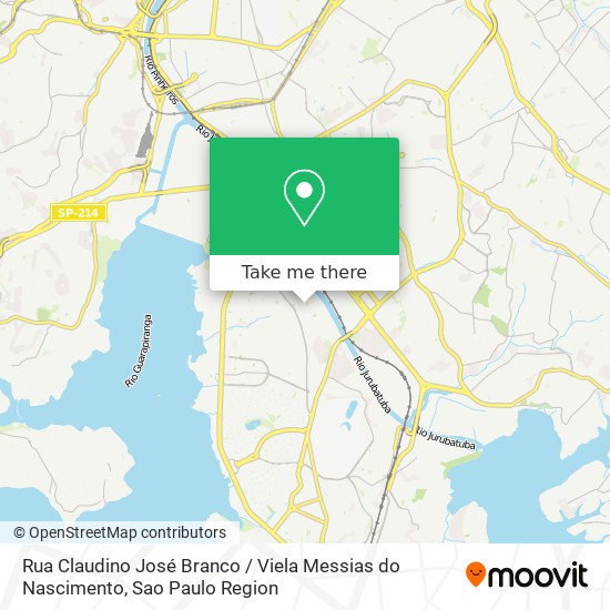 Rua Claudino José Branco / Viela Messias do Nascimento map