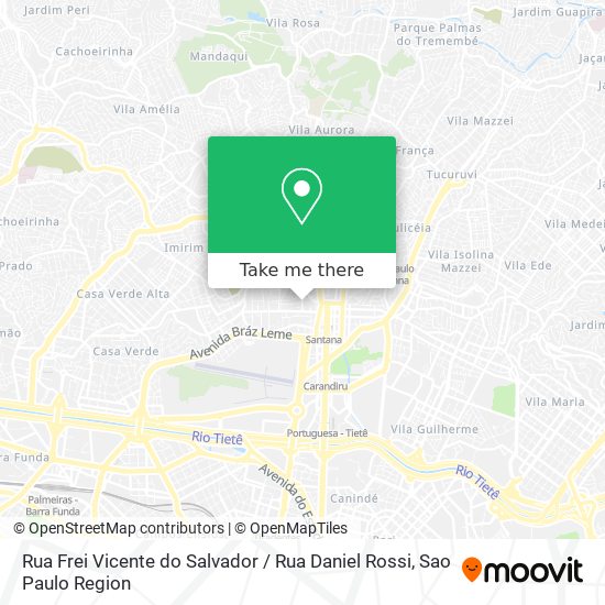 Mapa Rua Frei Vicente do Salvador / Rua Daniel Rossi