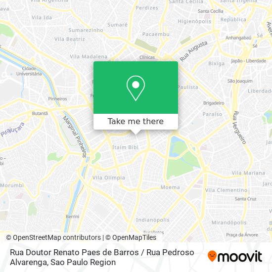 Rua Doutor Renato Paes de Barros / Rua Pedroso Alvarenga map