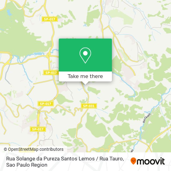 Mapa Rua Solange da Pureza Santos Lemos / Rua Tauro