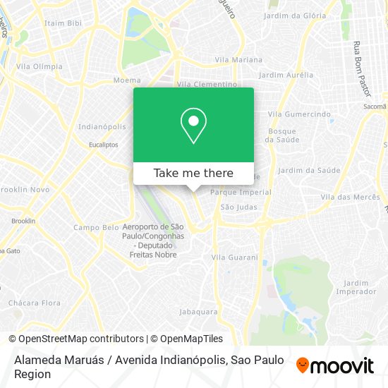 Mapa Alameda Maruás / Avenida Indianópolis