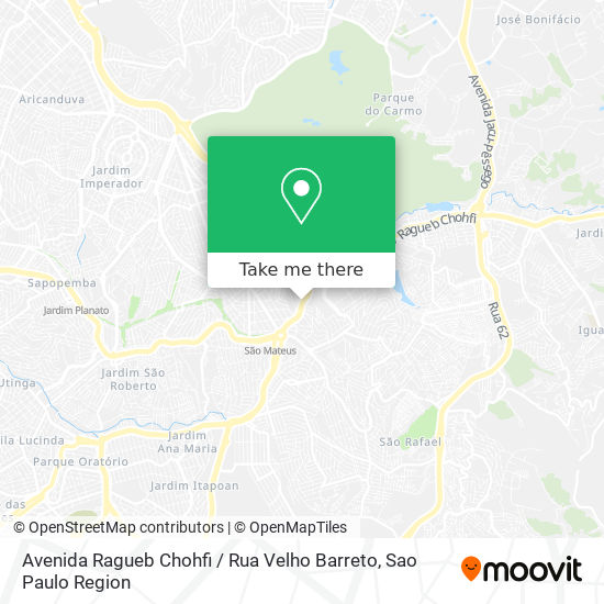Mapa Avenida Ragueb Chohfi / Rua Velho Barreto