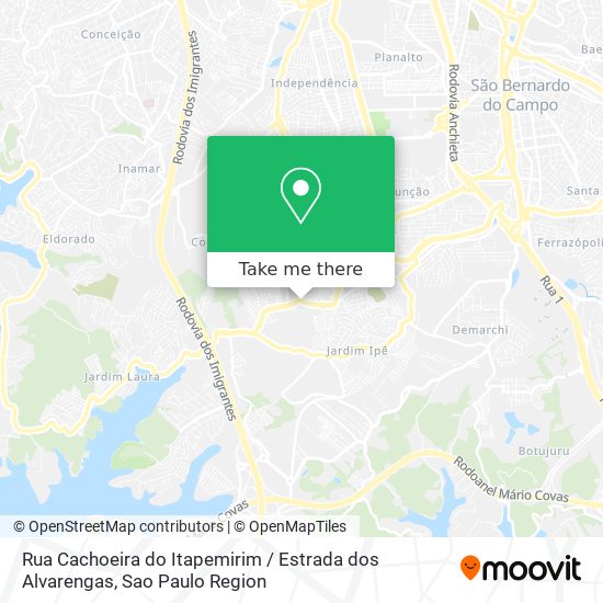 Mapa Rua Cachoeira do Itapemirim / Estrada dos Alvarengas