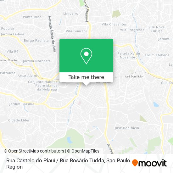 Rua Castelo do Piauí / Rua Rosário Tudda map