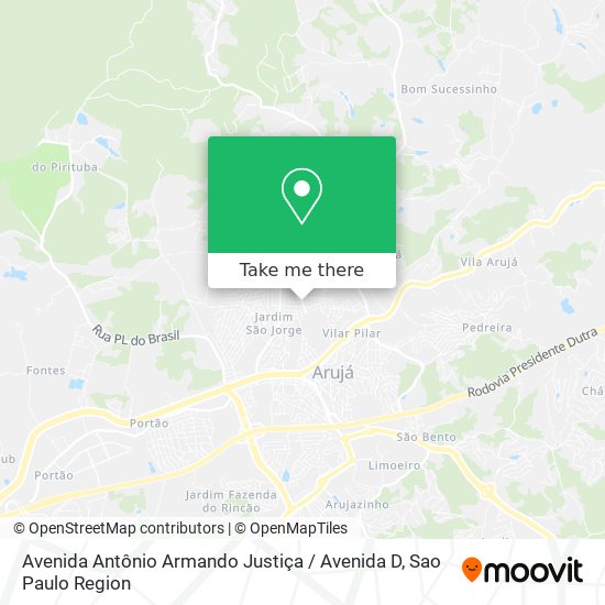 Mapa Avenida Antônio Armando Justiça / Avenida D