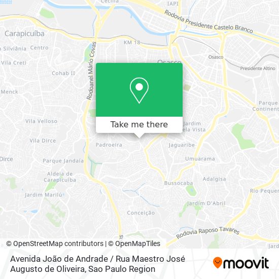 Avenida João de Andrade / Rua Maestro José Augusto de Oliveira map