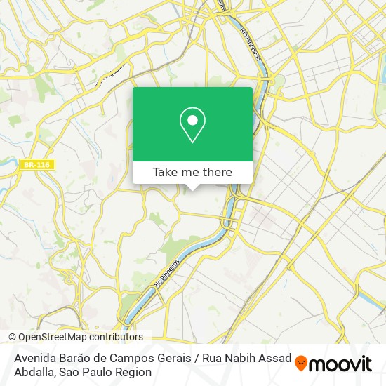 Mapa Avenida Barão de Campos Gerais / Rua Nabih Assad Abdalla